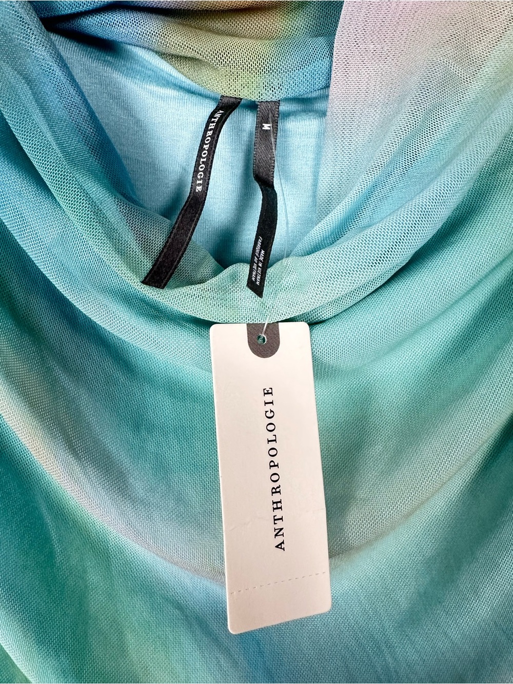 ANTHROPOLOGIE  The Maya Ruched Cowl-Neck Meah Dress – Green Pattern - Picture 4 of 11